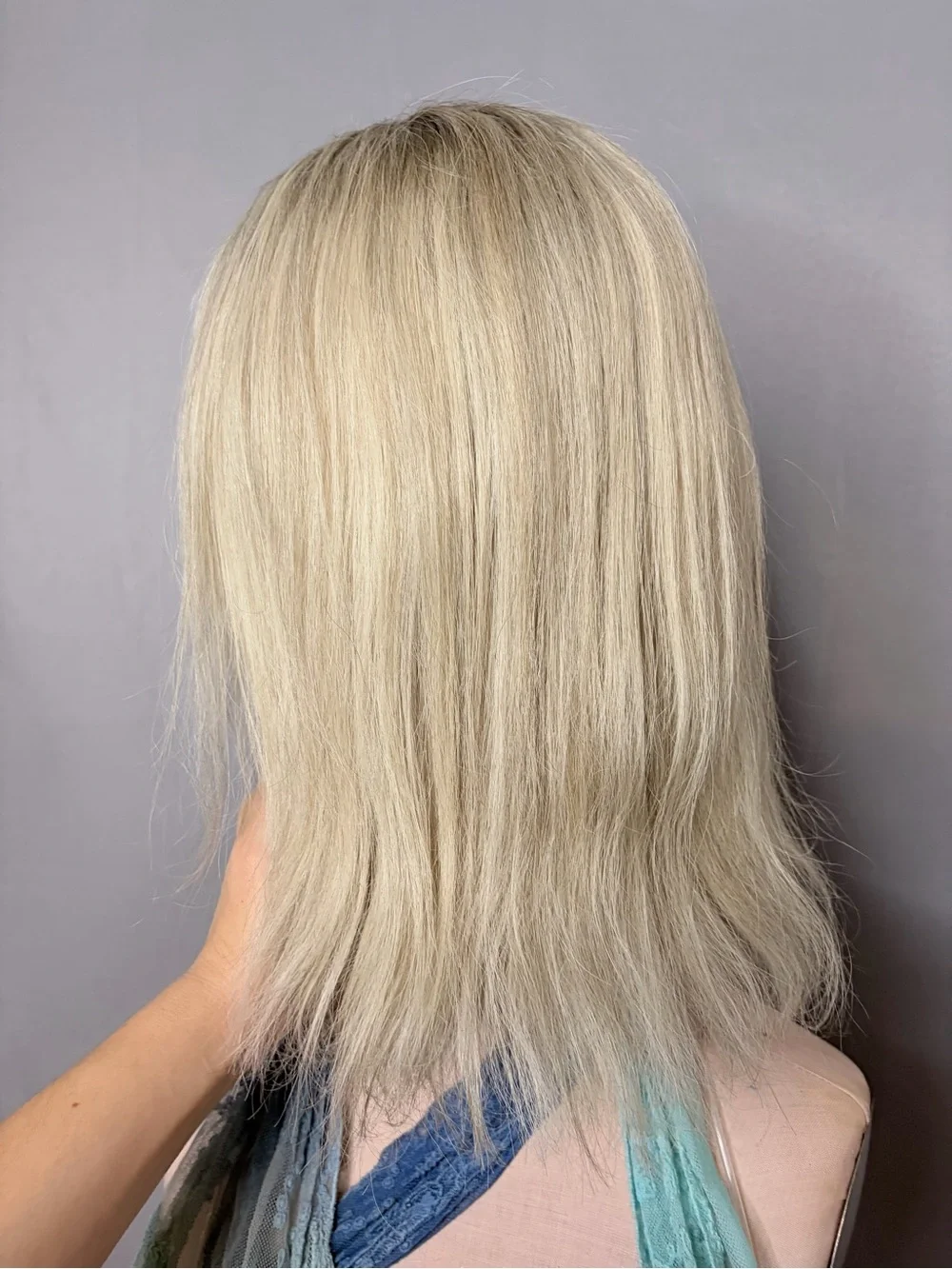 Real Remy Human Hair Wig Ash Blonde